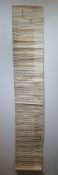 A 19th century hand written Ottoman Firman scroll. H.230x32cm