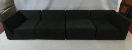 A contemporary modular Conran sofa in four sections. H.70 L.90 D.90cm (per section)