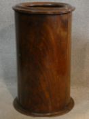 A 19th century mahogany stick stand. (Converted from cylindrical pot cupboard). H.64 D.38cm