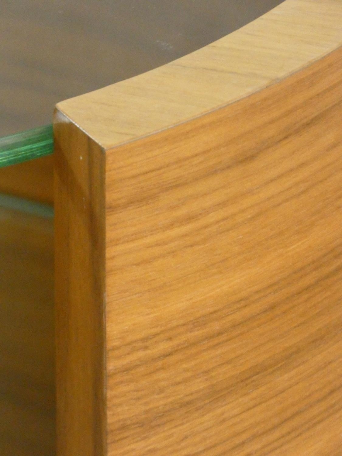 A contemporary circular two tiered occasional table with plate glass top and undertier. H.60 W.45cm - Image 3 of 4