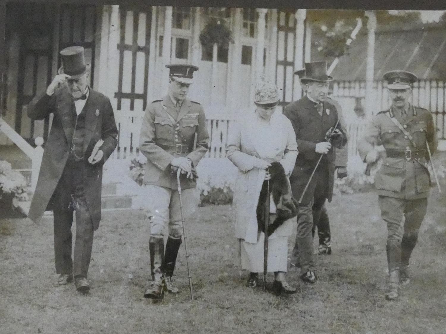 A collection of nine framed and glazed WW1 black and white photos. Depicting various wartime - Image 6 of 11
