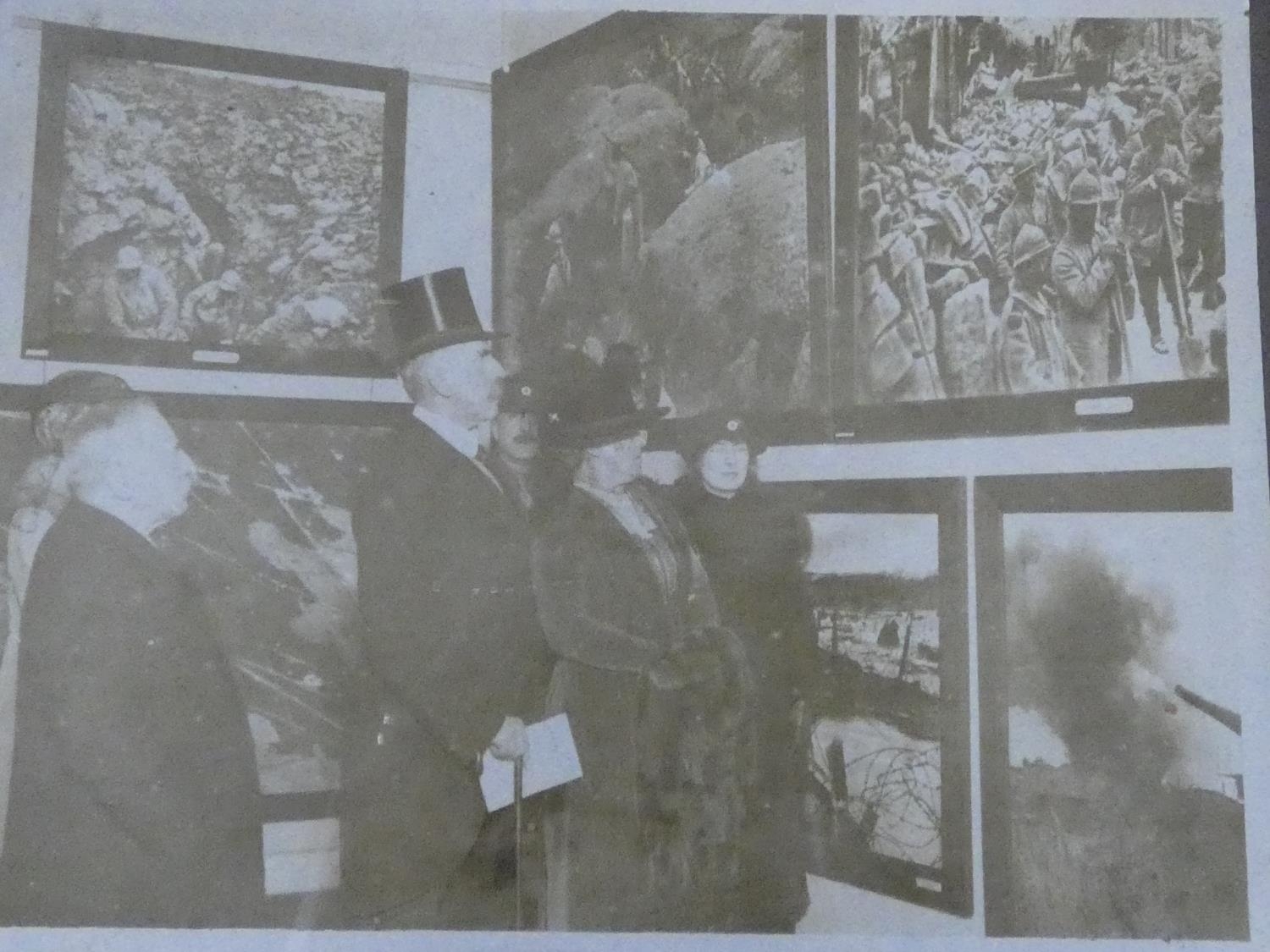 A collection of nine framed and glazed WW1 black and white photos. Depicting various wartime - Image 7 of 11