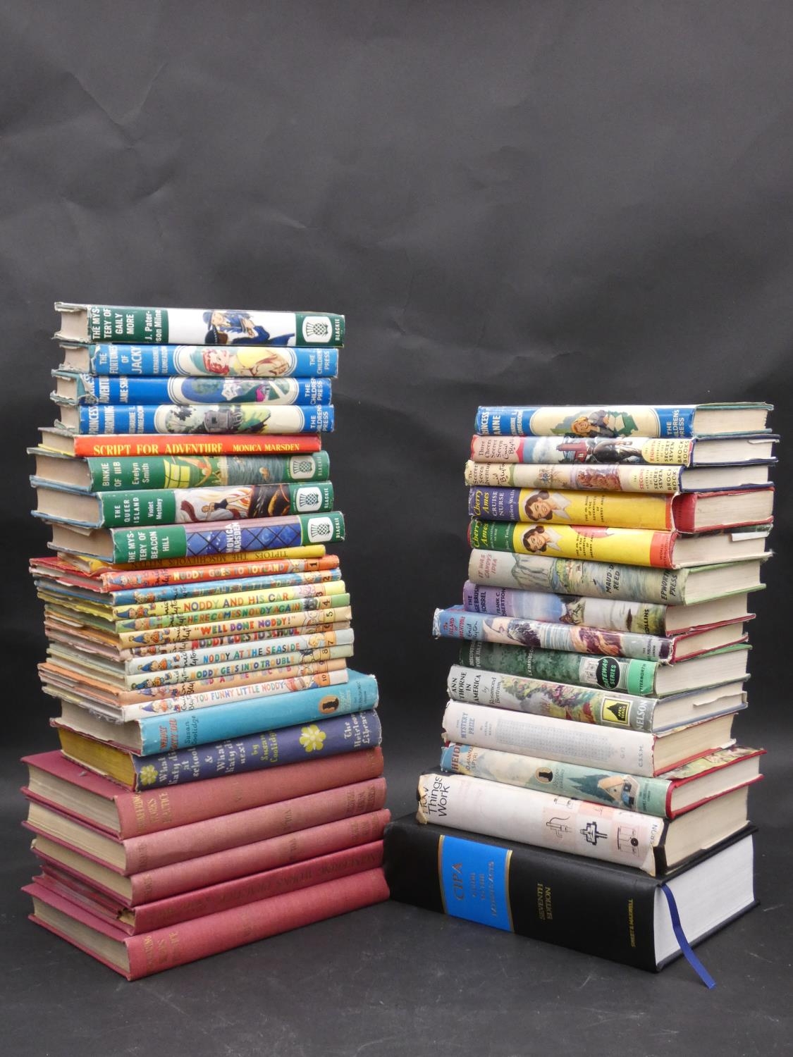 A collection of forty vintage books to include children's adventure stories, a selection of 50's