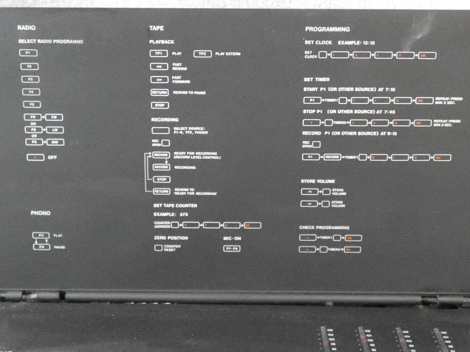 A Bang & Olufsen Beocenter 7007 with power cables and remote control. H.9 W.38 D.72cm - Image 6 of 13