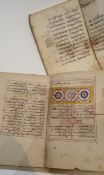 A set of three 18th century hand written Magrabi handwriting books. H.24.5x18cm