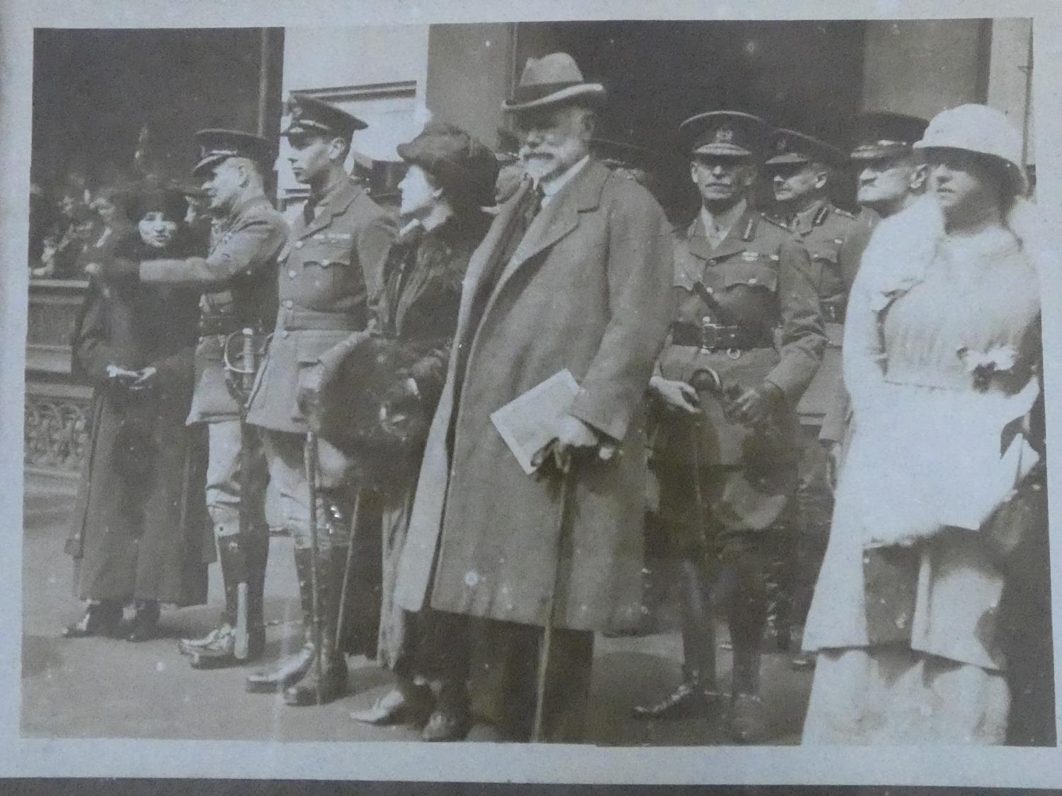 A collection of nine framed and glazed WW1 black and white photos. Depicting various wartime - Image 8 of 11