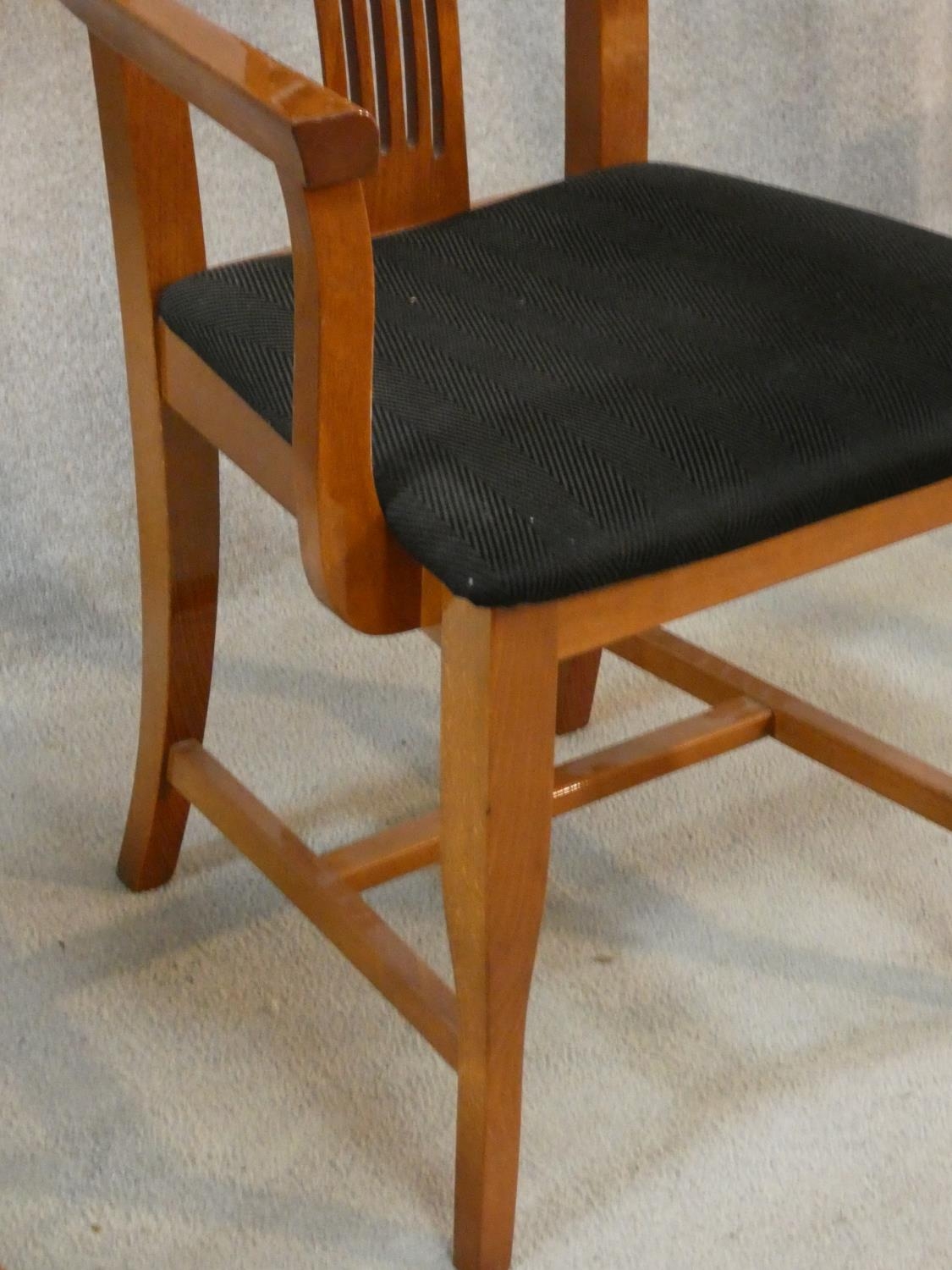 A set of six contemporary Italian cherrywood dining chairs by Pietro Constantini to include two - Image 5 of 6