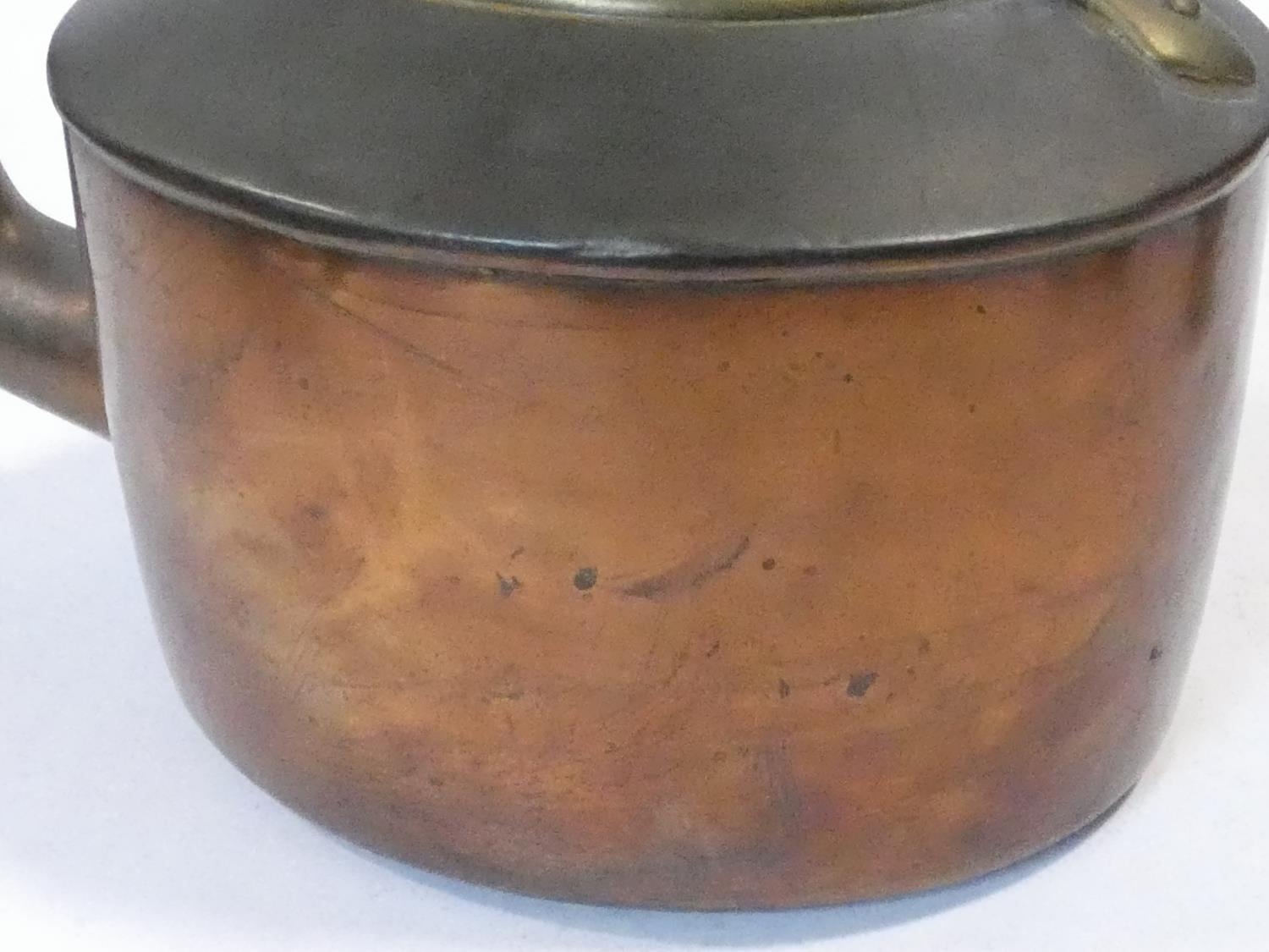 A miscellaneous collection of five items of 19th century and later kitchenalia to include; copper - Image 6 of 19