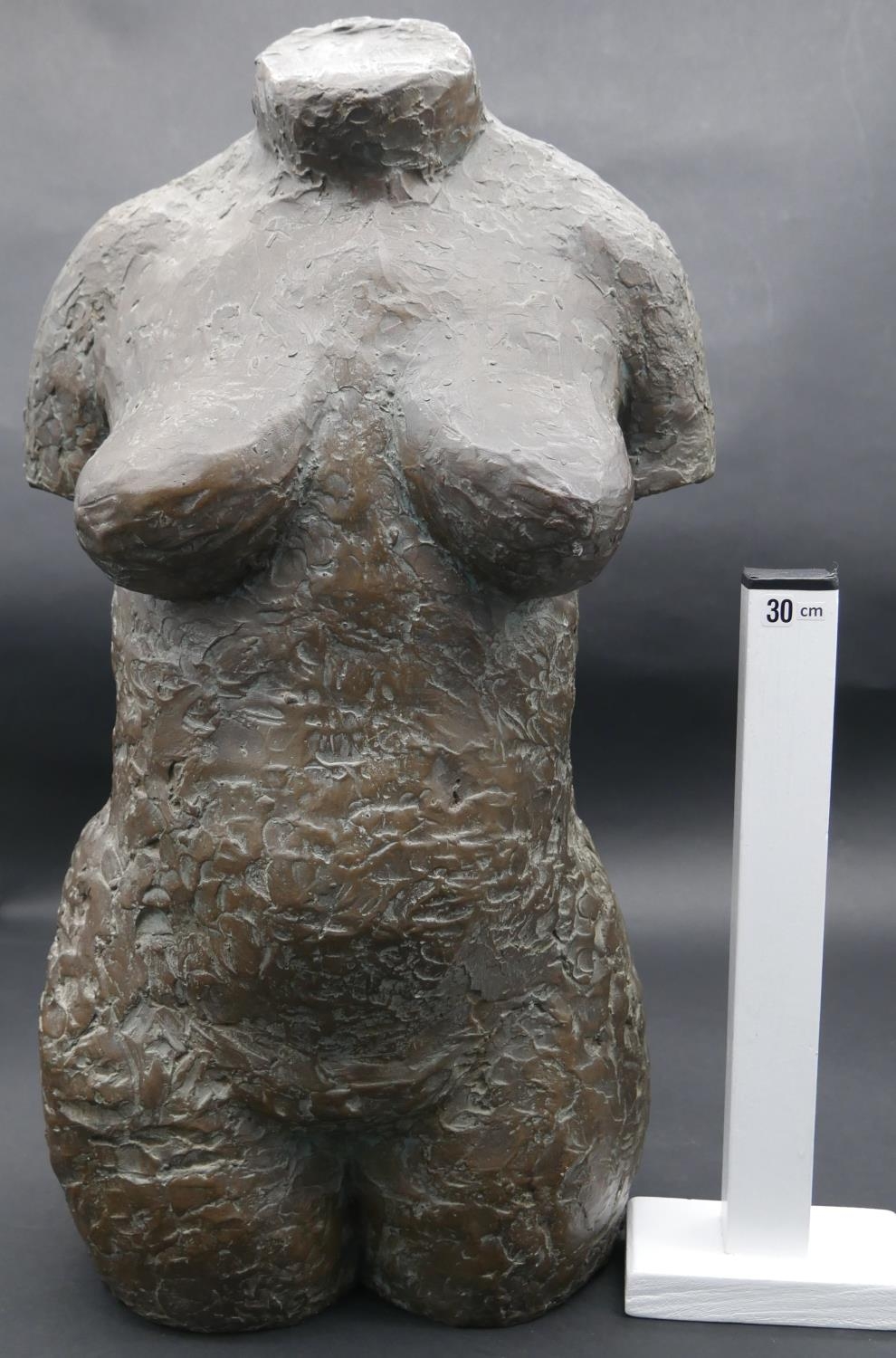 An imitation bronze fibreglass sculpture of a female torso. H.54cm - Image 4 of 4