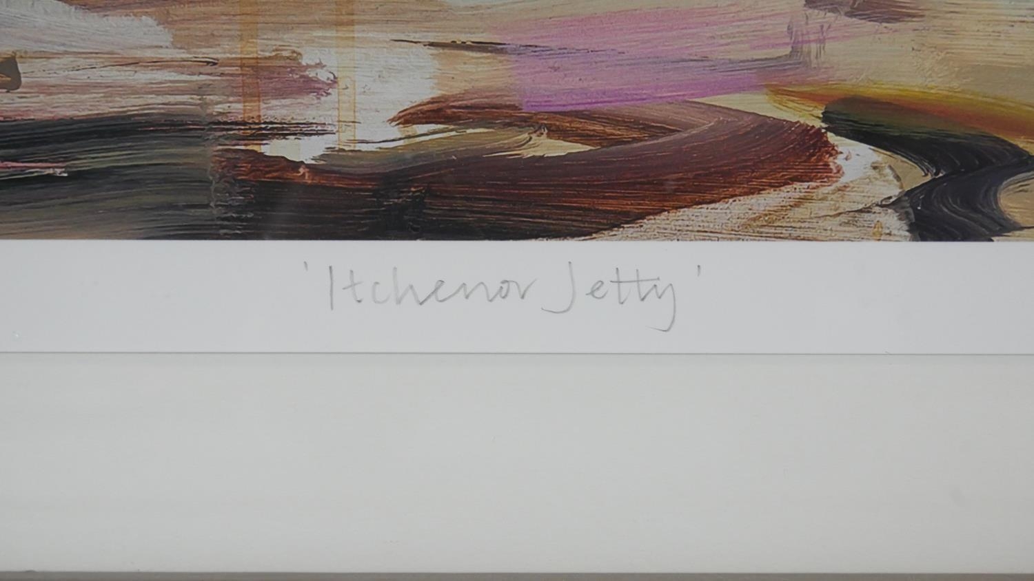 Katharine Le Hardy, a framed and glazed signed print titled Itchenor Jetty, edition 3/25, signed - Image 3 of 7
