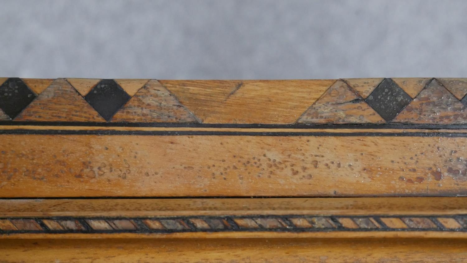 A late 19th century Aesthetic style walnut dressing table with incised carved decoration and ebony - Image 13 of 15