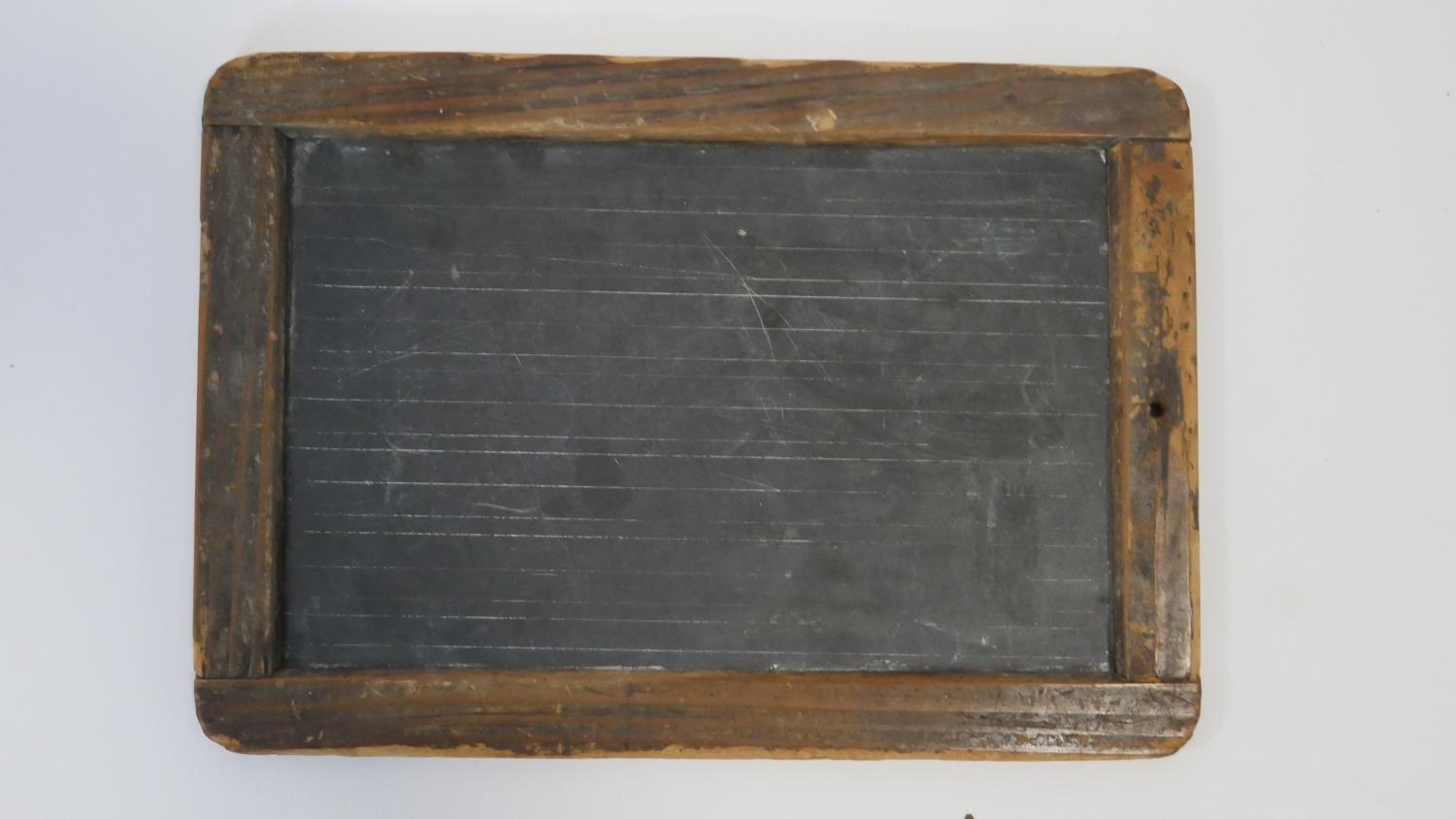 A collection of eight vintage wooden framed chalkboards, some slate. H.28 W.20cm (Largest) - Image 3 of 8