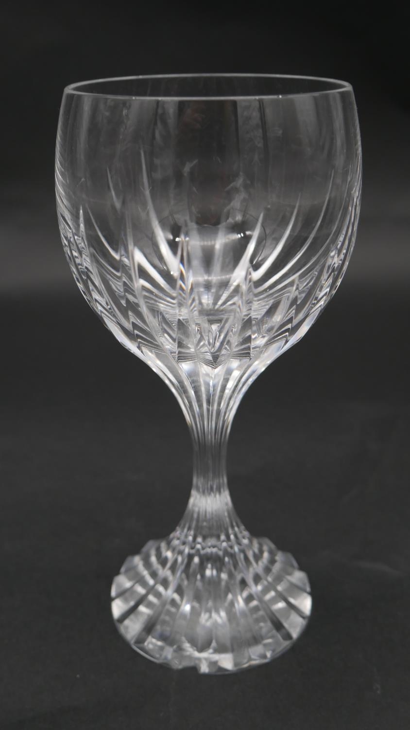 A Baccarat cut crystal decanter with stopper and two 'Massena' Baccarat wine glasses. H.35cm ( - Image 8 of 11