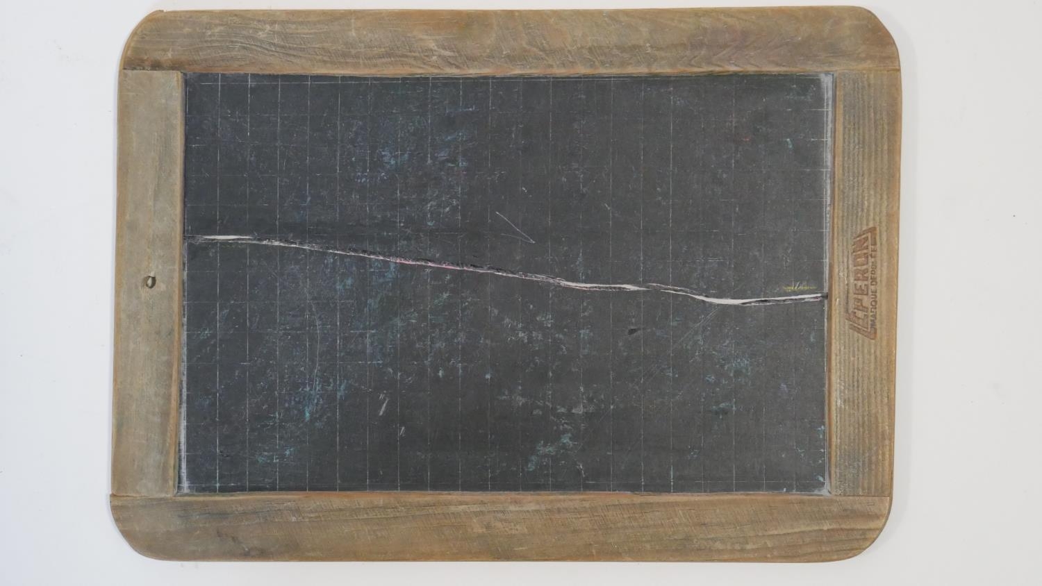 A collection of eight vintage wooden framed chalkboards, some slate. H.28 W.20cm (Largest) - Image 8 of 8