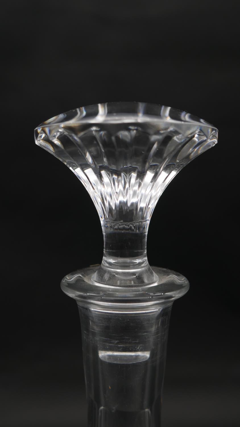 A Baccarat cut crystal decanter with stopper and two 'Massena' Baccarat wine glasses. H.35cm ( - Image 3 of 11