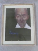 A framed and glazed pastel portrait, signed Horace. H.83 W.65cm