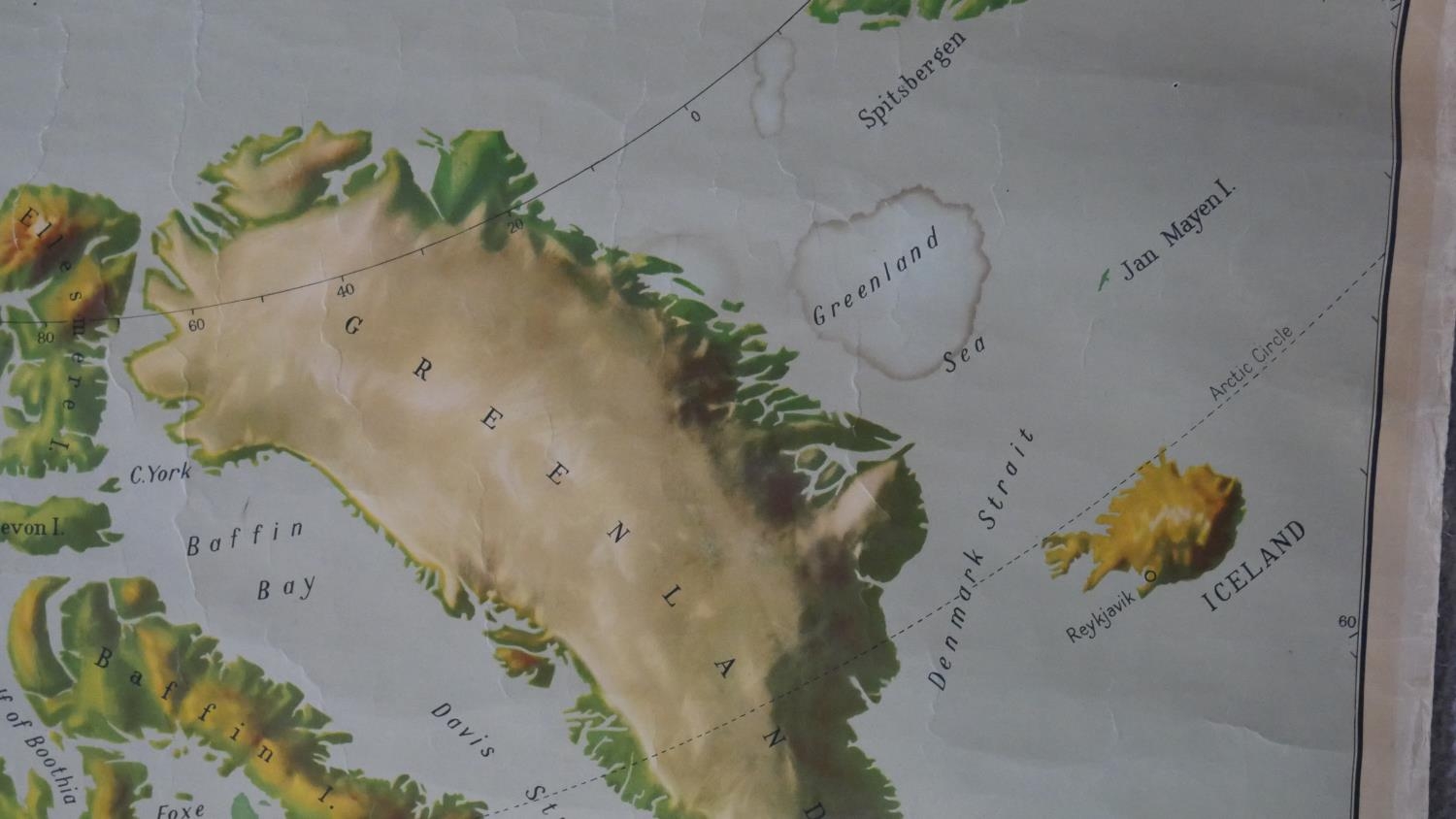 A Large University Chart ?Visual relief Map of North America? by W.A.K Johnston and G.W. Bacon, - Image 6 of 6