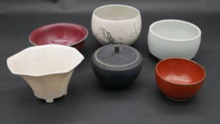 A miscellaneous collection of Oriental and Studio ceramic pieces to include a Nic Harrison bowl, a
