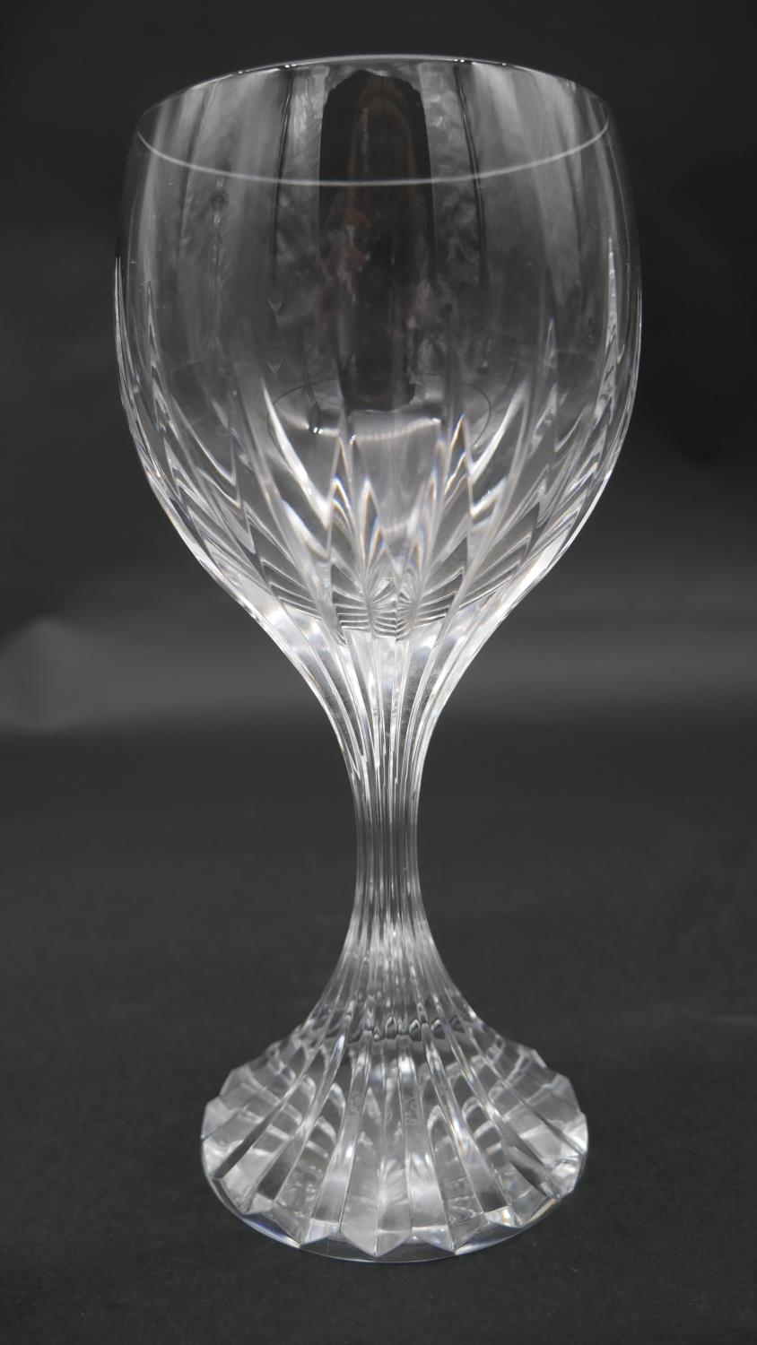 A Baccarat cut crystal decanter with stopper and two 'Massena' Baccarat wine glasses. H.35cm ( - Image 6 of 11