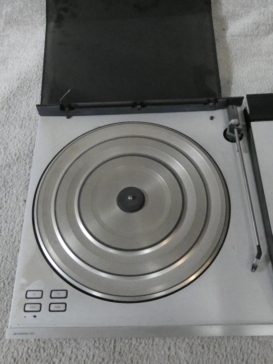 A Bang & Olufsen Beocenter 7007 with power cables and remote control. H.9 W.38 D.72cm - Image 2 of 4
