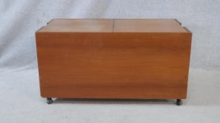 The Myer's trolley box, a mid century vintage teak and formica multi purpose box with Design