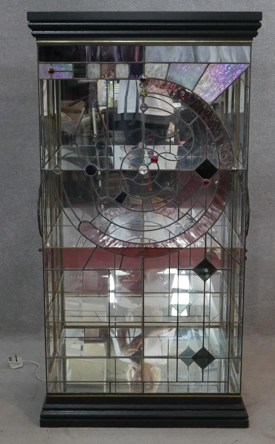 A contemporary Glasgow School inspired display cabinet, one from a pair designed by Ruben Caruana