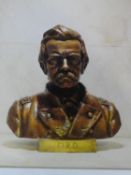 A photograph by American artist Matt Ducklo, bust of General Edward Ord, framed and glazed. H.37 W.