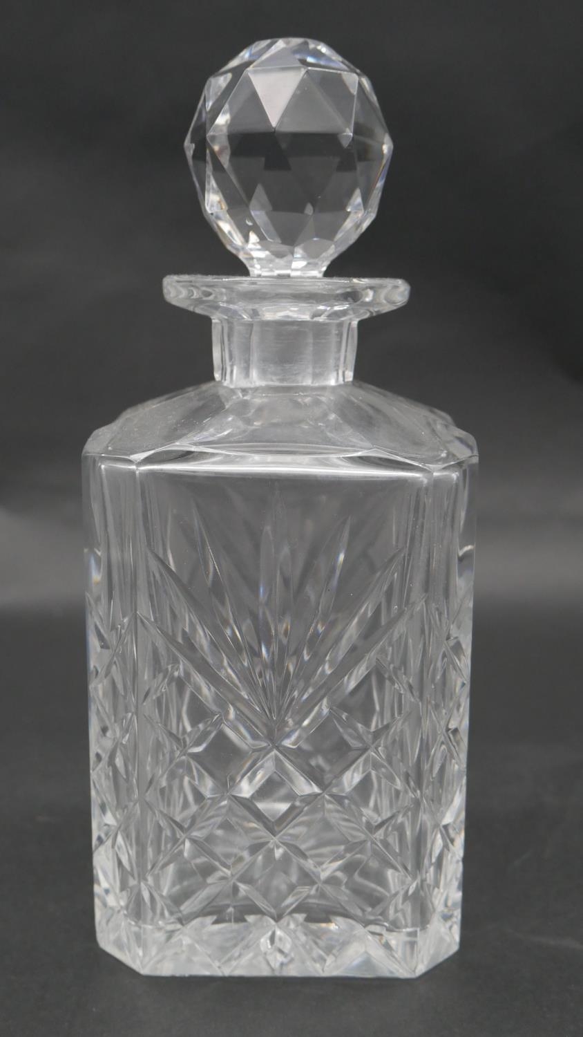 A pair of mallett form cut crystal decanters with stoppers and two other decanters. H.26.5cm ( - Image 4 of 7