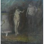 Anne Marie Creamer, a large framed oil on paper laid on board, The Story of the Stroud, signed and