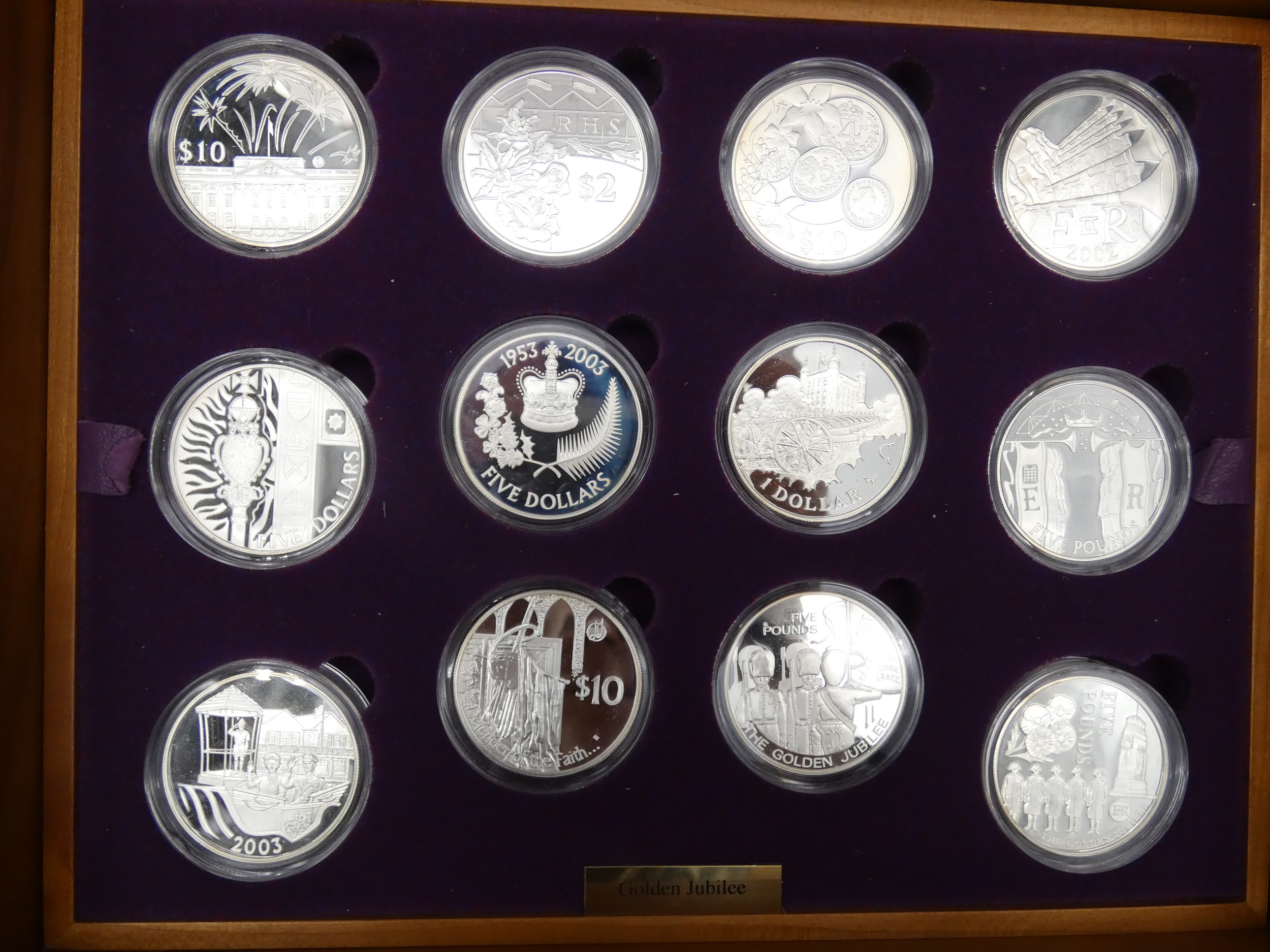 An Elizabeth II, 24-Coin Silver Proof ''Golden Jubilee'' Set comprised of Great Britain, 2002 silver - Image 8 of 12