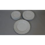 A collection of Royal Cauldon ironstone, 'Bristol Garden' design moulded design plates. Includes