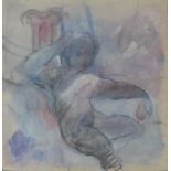 Pilar Cossio (Born 1950), framed watercolour with pastel, Classical style nude study, signed and