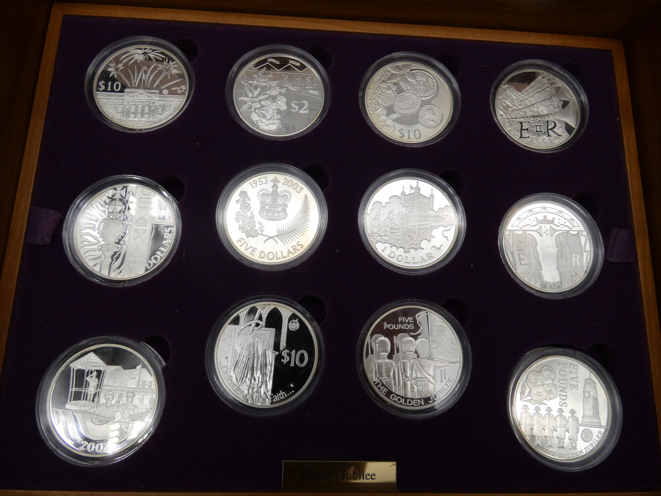 An Elizabeth II, 24-Coin Silver Proof ''Golden Jubilee'' Set comprised of Great Britain, 2002 silver - Image 7 of 12