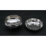 An Italian silver stylised rose shaped dish, stamped 800, Arona assay mark and maker's stamp,