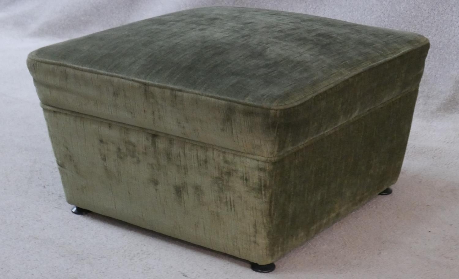 A mid century vintage footstool. H.31 L.56 W.56cm - Image 2 of 4