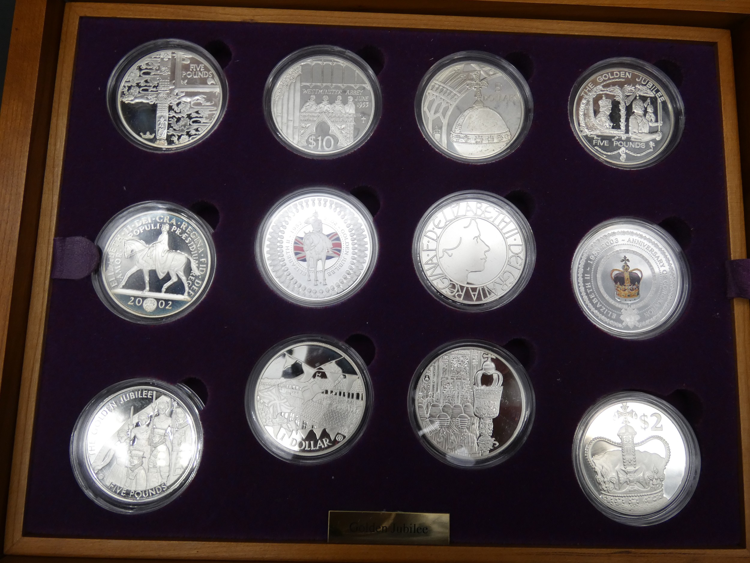 An Elizabeth II, 24-Coin Silver Proof ''Golden Jubilee'' Set comprised of Great Britain, 2002 silver - Image 3 of 12