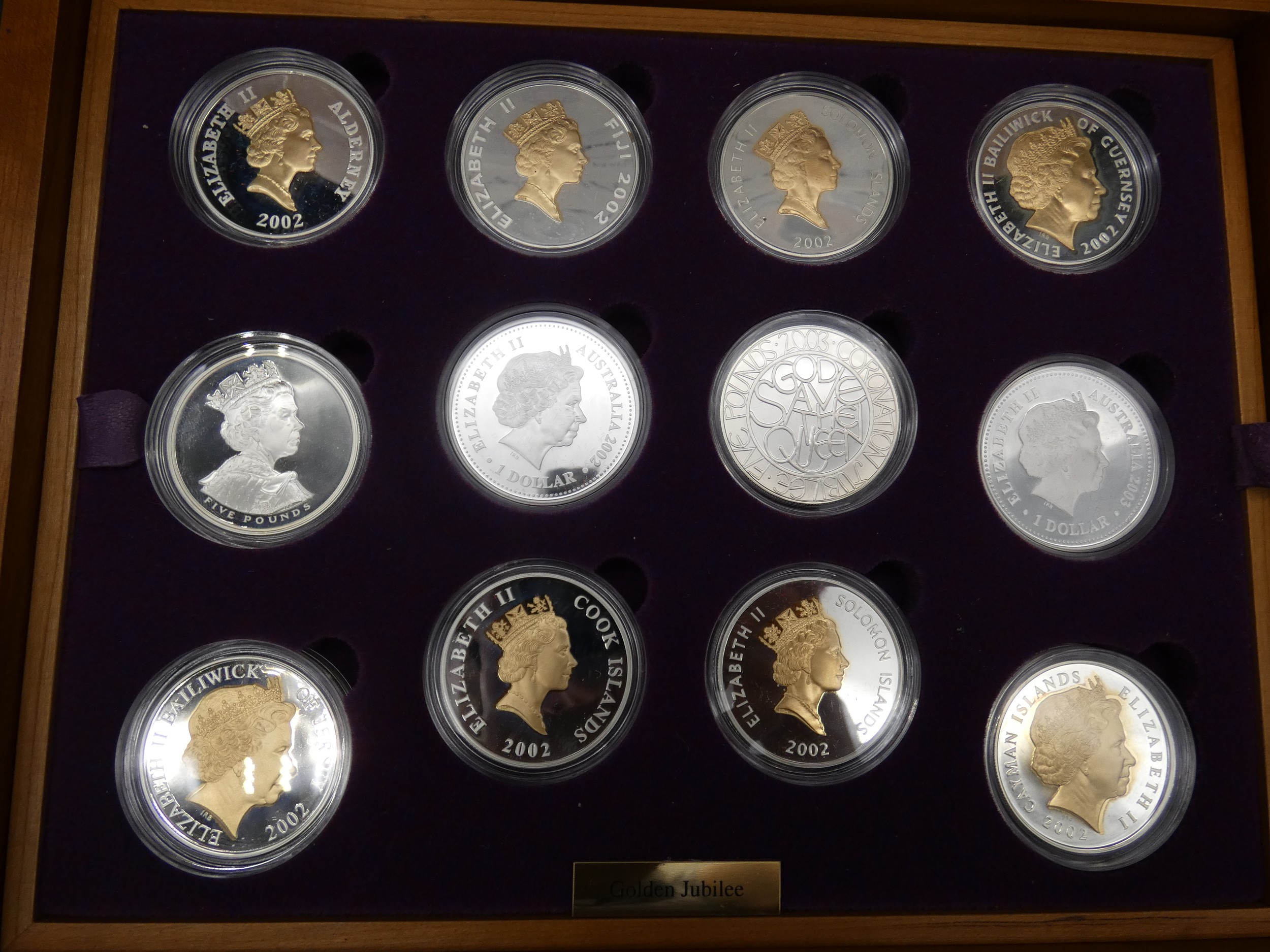 An Elizabeth II, 24-Coin Silver Proof ''Golden Jubilee'' Set comprised of Great Britain, 2002 silver - Image 4 of 12