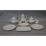 A Royal Albert fine bone china Val D'Or pattern part tea and coffee set. Including large and small