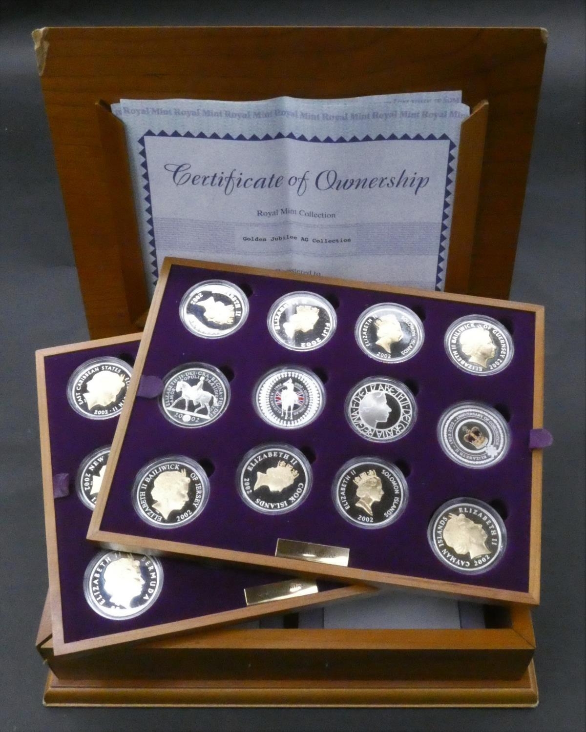 An Elizabeth II, 24-Coin Silver Proof ''Golden Jubilee'' Set comprised of Great Britain, 2002 silver