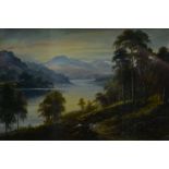 George Willis-Pryce (1866-1949), a gilt framed oil on canvas, Highland landscape, signed. H.40cm W.