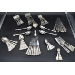 An extensive King's pattern silver plated canteen of cutlery for eight settings marked EPNS A1