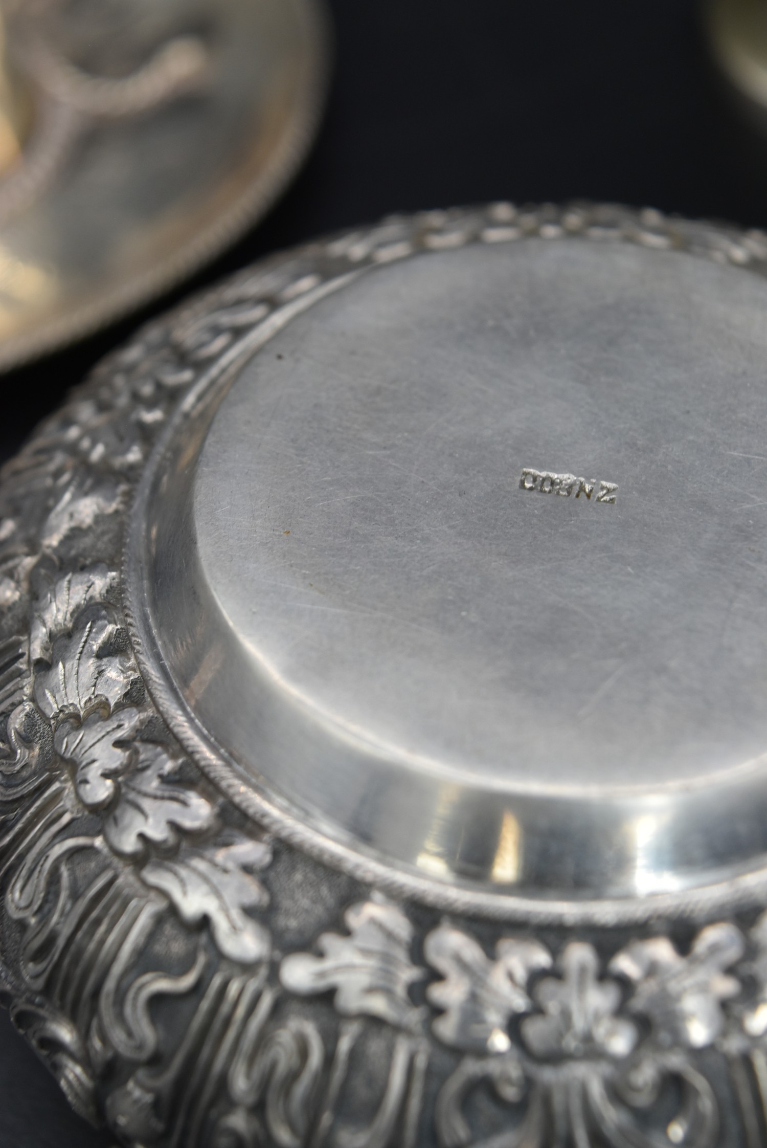 A collection of silver to include an English hallmarked silver waisted vase and a pierced dish as - Image 5 of 9