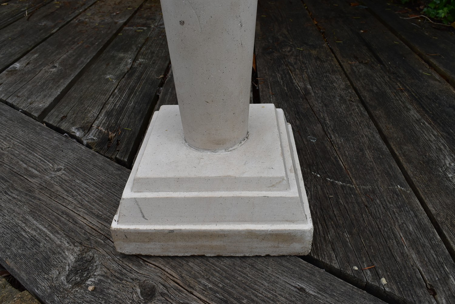 A tall stone tapering plinth on stepped base. H.105cm - Image 4 of 4