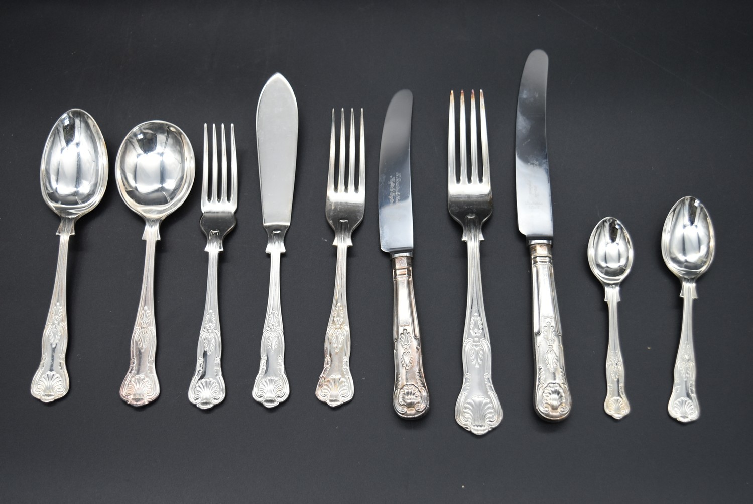 An extensive King's pattern silver plated canteen of cutlery for eight settings marked EPNS A1 - Image 2 of 5