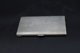A Continental silver cigarette case with maker's stamp, marked 800, L.13.5 W.8.5cm, weight 166g