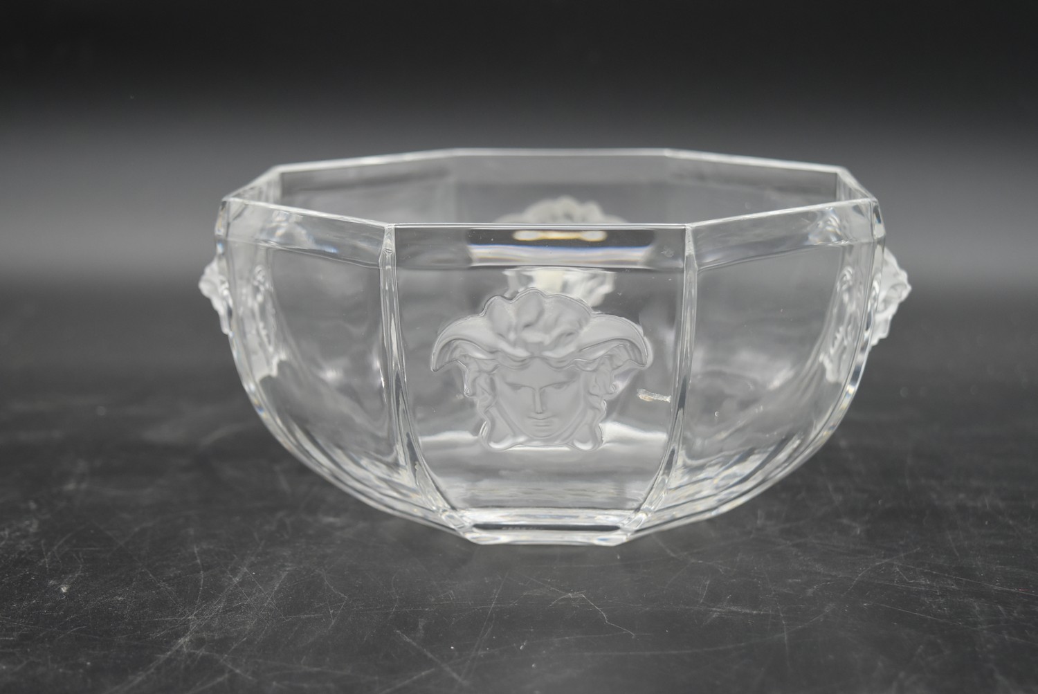A Versace silver plated picture frame, octagonal glass bowl and a pin dish each with the Versace - Image 6 of 14