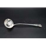 A silver King's pattern soup ladle, makers mark DCR, London, 1860 H.34cm, 275g