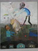 Malte Brekenfeld, oil on canvas, signed and dated. H.125.5 W.115.5cm