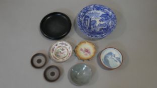 A collection of ceramics. Including various pieces of studio pottery such as Kenilworth porcelain