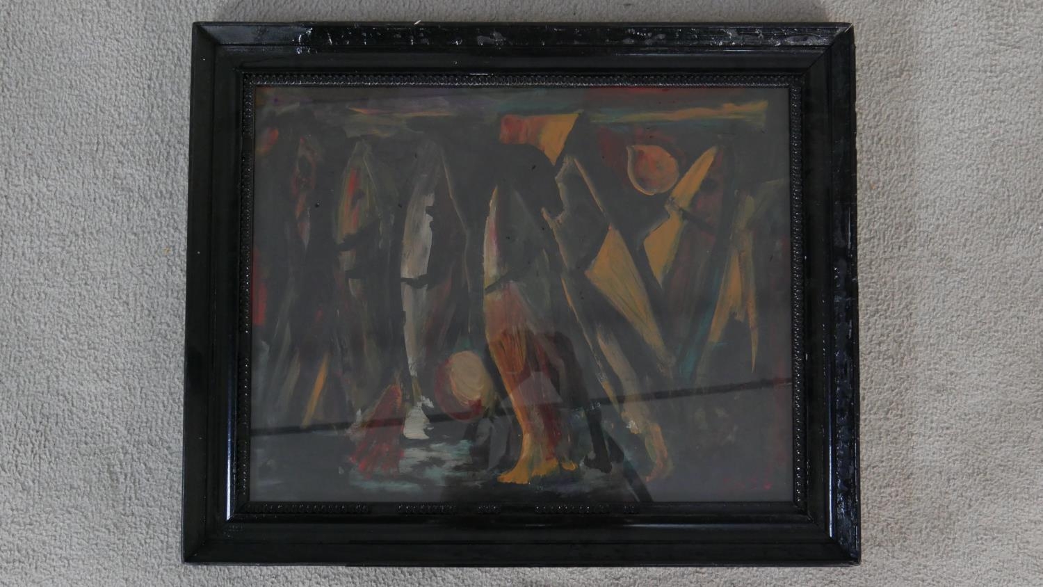 After Seif Wanly (1906-1979), a framed and glazed oil on board titled 'The Fisherman's Catch', - Image 2 of 6